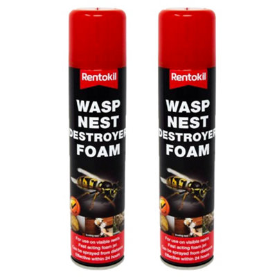Rentokil Wasp Nest Destroyer Foam, Fast Acting 24hr Insecticide ...