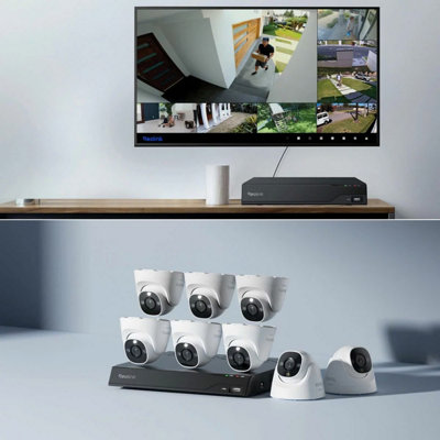 Reolink 12MP 4K+ CCTV Security Camera Kit, 8 PoE Turret Cameras, 16 ...