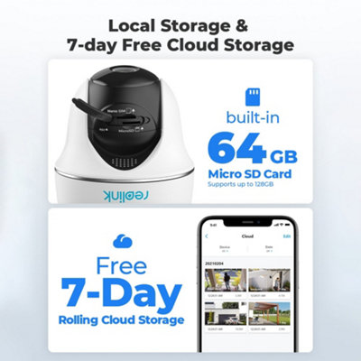 Reolink 2K 4G PT AI powered detection Battery Camera with Solar Panel +64GB MicroSD