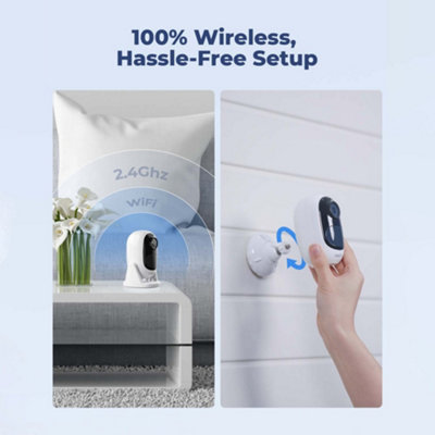 Reolink 2K Argus 2E WiFi PIR Advanced AI detection, Battery Camera with Solar Panel +64GB MicroSD card