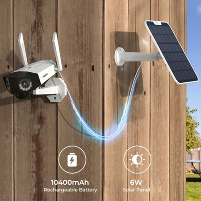 Reolink 2K+ UHD Duo 2 180 degree view, WiFi Advanced AI detection, Colour night vision camera with Solar panel + 64GB MicroSD card