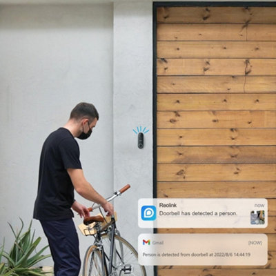 Reolink 2K+ WiFi Smart AI detection, custom motion zone Doorbell & Chime + 64GB MicroSD card