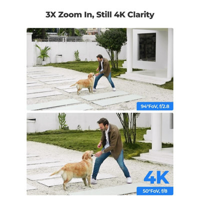 Reolink 4K Auto tracking PTZ PoE 3x Zoom with Advance AI detection, Colour Night Vision Camera