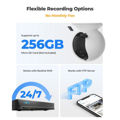 Reolink 4K Auto tracking PTZ PoE 3x Zoom with Advance AI detection, Colour Night Vision Camera