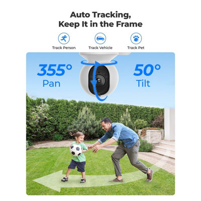 Reolink 4K Auto tracking PTZ PoE 3x Zoom with Advance AI detection, Colour Night Vision Camera