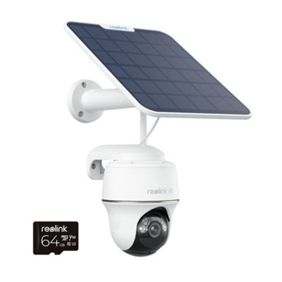 Reolink Argus 4K PT 360 degree view, Advanced AI detection, Colour night vision Battery Camera with Solar Panel +64GB MicroSD card