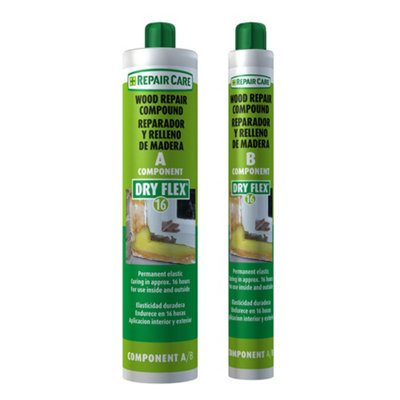 Repair Care Dry Flex® 4 2 Part Wood Repair Resin; Small And Medium Repairs;  5-20mm Fill; 1 Hour Cure @ 20°; 400ml - Kawstore