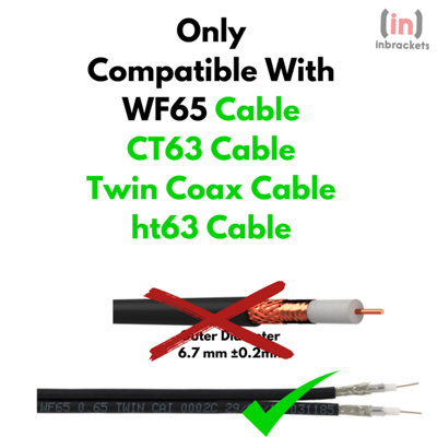 Repair Kit For Sky Cable Q +Hd Twin Coax - 4 F Connector & 2 Joining Barrels for WF65 CT63 HT63 - 3