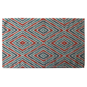 Repeated squares and rhombuses ornamental abstract Tribal motif (Bath Towel) / Default Title