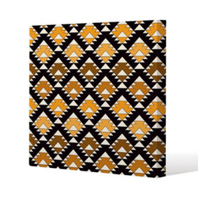 Repeated triangles geometric background (Canvas Print) / 61 x 61 x 4cm