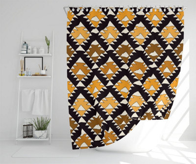 Repeated triangles geometric background (Shower Curtain) / Default Title Price Comparisons | Compare The Build