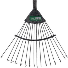 Replacement 16 Tooth Lawn Rake Head Garden Carbon Steel Grass Leaves Leaf Lawn