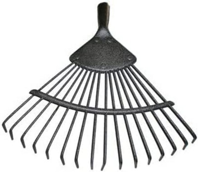 Replacement 16 Tooth Lawn Rake Head Garden Carbon Steel Grass Leaves Leaf Lawn - 5