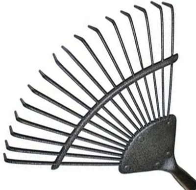 Replacement 16 Tooth Lawn Rake Head Garden Carbon Steel Grass Leaves Leaf Lawn - 6
