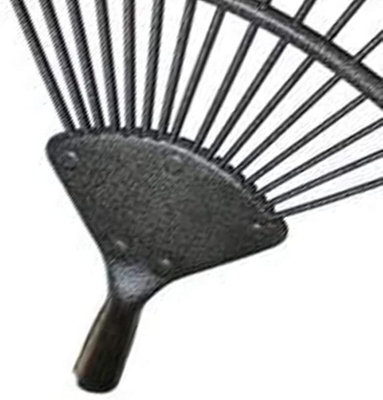 Replacement 16 Tooth Lawn Rake Head Garden Carbon Steel Grass Leaves Leaf Lawn - 8