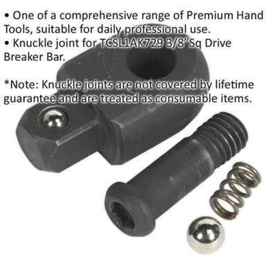 Replacement 3/8" Sq Drive Knuckle Joint for ys01775 Breaker Bar