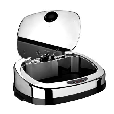Replacement Chrome Rectangle Sensor Bin Lid for Dihl & Morphy Richards 30L, 42L, 50L