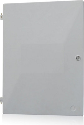 Replacement Door - White Cavity Electric Meter Box - 15" x 21.5" (380mm x 550mm) - Hinge Pins , Metal Latch and key Included