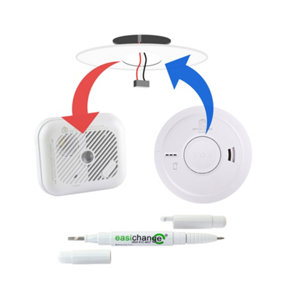 Replacement for Ei151 Mains Powered Smoke Alarm with Masking Plate and Easichange Pen