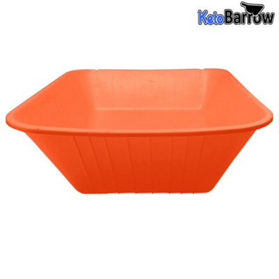 Replacement Wheelbarrow Body Tray - Universal Barrow Pan - 85L - Orange