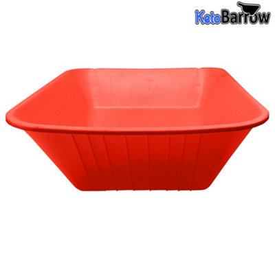 Replacement Wheelbarrow Body Tray - Universal Barrow Pan - 85L - Red