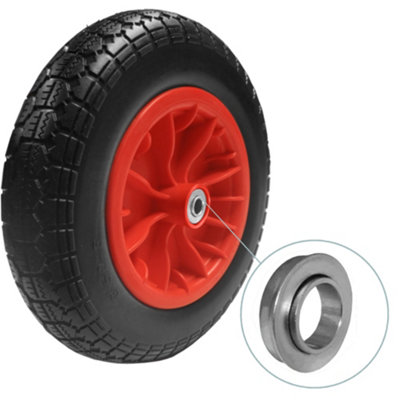 Replacement Wheelbarrow Wheel Puncture Proof Red 14