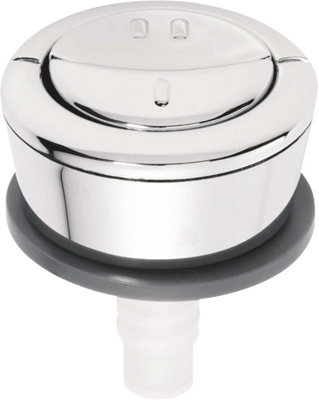 Replacement Wirquin Jollyflush Dual Flush Chrome Push Button Grey Washer