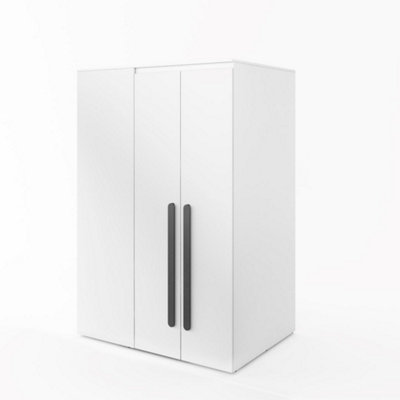 Replay Walk-in Wardrobe - Right, White Gloss & Matt Finish with LED & Mirror W1300mm x H1920mm x D900mm