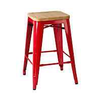 Replica Aldgate Red Powder Coated Finish Small Bar Stool