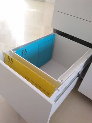 Requena 3 Drawers Mobile File Cabinet with 5 wheels Lockable Storage ...