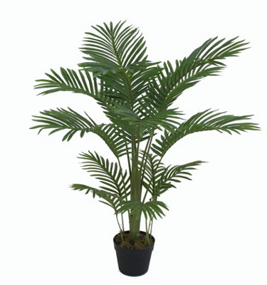 Requena Artificial Tree with Lifelike Leaves Replica Artificial Plant Black Plastic Pot 95cm Tall OAK3053