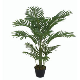 Requena Artificial Tree with Lifelike Leaves Replica Artificial Plant Black Plastic Pot 95cm Tall OAK3053