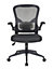 Requena Ergonomic Desk Chair, Mesh Chair with Flip-up Armrest & Lumbar Support Office Chair Adjustable Height BOC116 Black