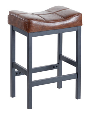 Brown saddle bar deals stools