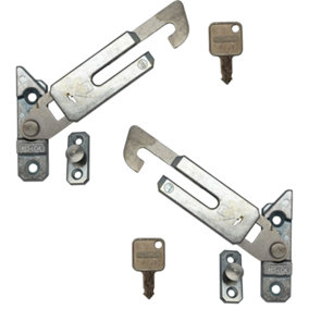 Res-Lok Concealed Window Restrictor Child Lock Key Locking Right & Left Hand Pair