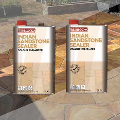Resiblock Indian Sandstone Sealer - Colour Enhancer - 10L (Natural Stone)