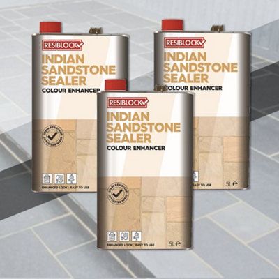 Resiblock Indian Sandstone Sealer - Colour Enhancer - 15L (Natural Stone)