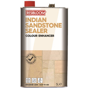 Resiblock Indian Sandstone Sealer Colour Enhancer 5L - Food & Drink Stain Protection