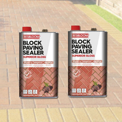 Resiblock Superior Gloss - 10L - World Leading Block Paving Sealer with ...