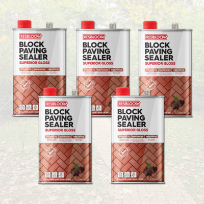 Resiblock Superior Gloss 25L World Leading Block Paving Sealer with a No Oil Stains