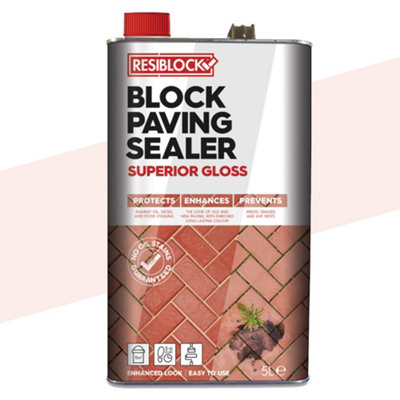 Resiblock Superior Gloss Paving Sealer - 5L- World leading Paving Sealer Product with a No Oil Stains Guarantee