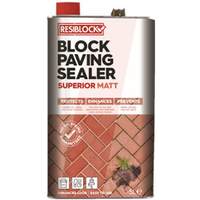 Resiblock Superior Matt 25L - The Only Paving Sealer with a 2 Year No Oil Stain Guarantee. No More Weeds. Lasts 5 Years.