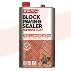 Resiblock Superior Matt 5L - The Only Paving Sealer with a 2 Year No Oil Stain Guarantee. No More Weeds. Lasts 5 Years.