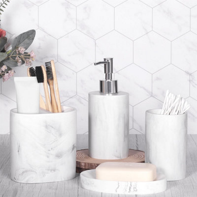 Resin Bathroom Set 4 Piece M&W