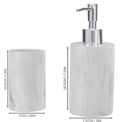 Resin Bathroom Set 4 Piece M&W - 3