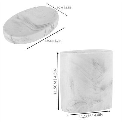 Resin Bathroom Set 4 Piece M&W - 4
