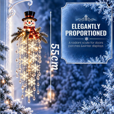 Resin Cascade Christmas Light, LED Hanging Holiday Decor for Porch ...