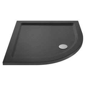 Resin Quadrant Shower Tray (Waste Not Included) - 700mm - Slate Grey - Balterley