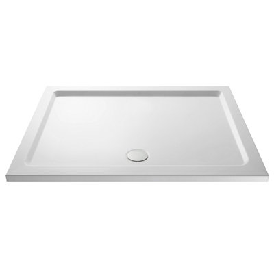 1000 X 800 Rectangular Shower Tray With Upstands Durastone Low Profile