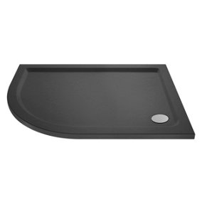 Resin Shower Tray - Left Hand Offset Quadrant (Waste Not Included) - 1000mm x 800mm - Slate Grey - Balterley